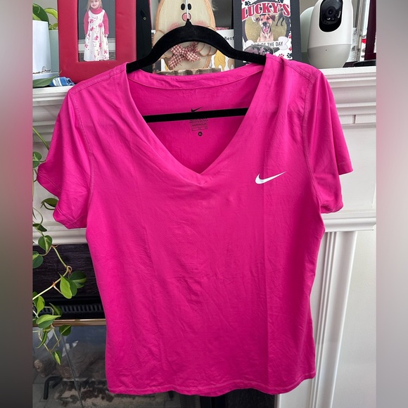 Nike Women's Bright Pink Short Sleeve Tee - Picture 2 of 5